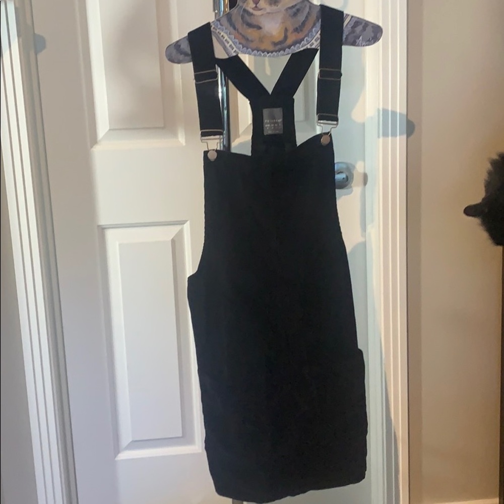 Black Corduroy overall dress